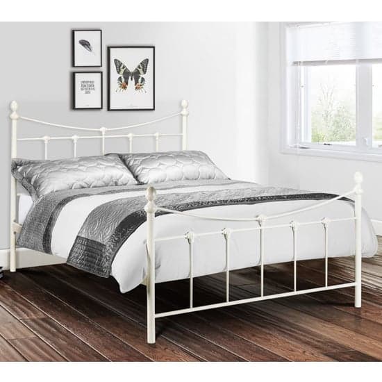 Ranae Metal Single Bed In Stone White_1