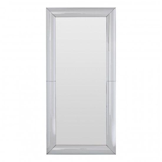 Recon Rectangular Wall Bedroom Mirror In Thick Silver Frame_1