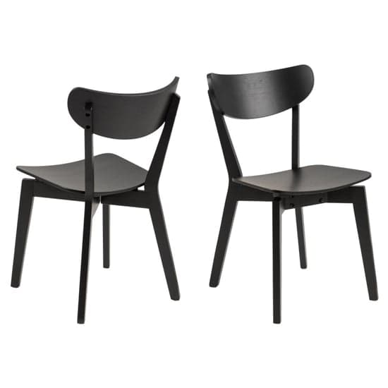 Redondo Black Wooden Dining Chairs In Pair_1