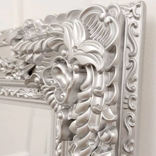 Reeth Medium Ornate Design Bevelled Mirror In Silver_2