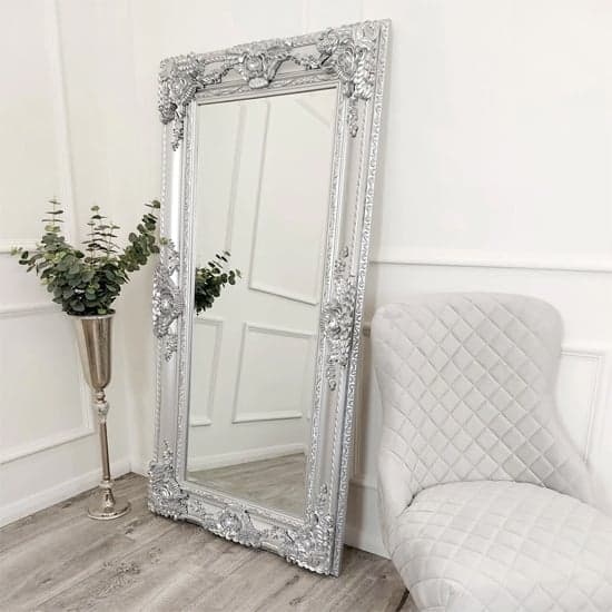 Reeth Medium Ornate Design Bevelled Mirror In Silver_1