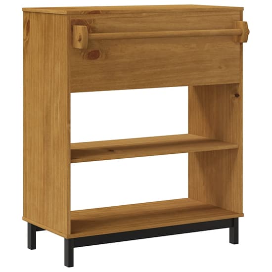 Reggio Solid Pine Wood Bar Table With 2 Drawers In Oak_5