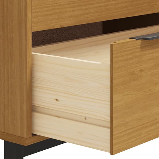 Reggio Solid Pine Wood Chest Of 2 Drawers In Oak_5