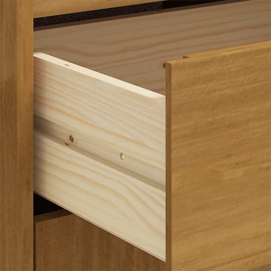 Reggio Solid Pine Wood Highboard With 2 Doors 1 Drawer In Oak_5