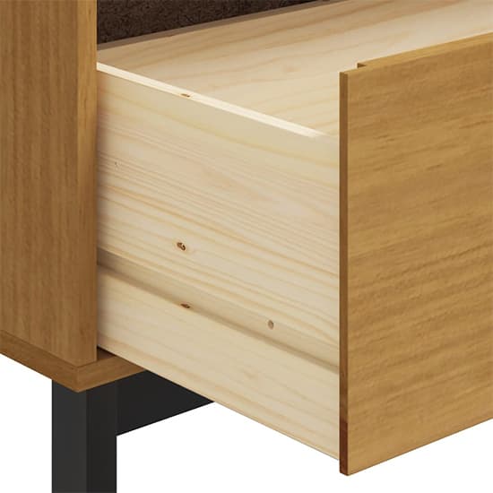 Reggio Solid Pine Wood Sideboard With 1 Door 2 Drawers In Oak_5
