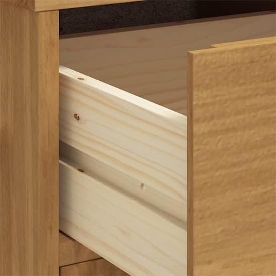 Reggio Solid Pine Wood Sideboard With 2 Doors 2 Drawers In Oak_5