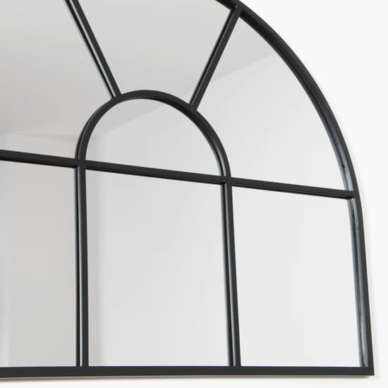Regina Arched Wall Mirror With Black Metal Frame_5