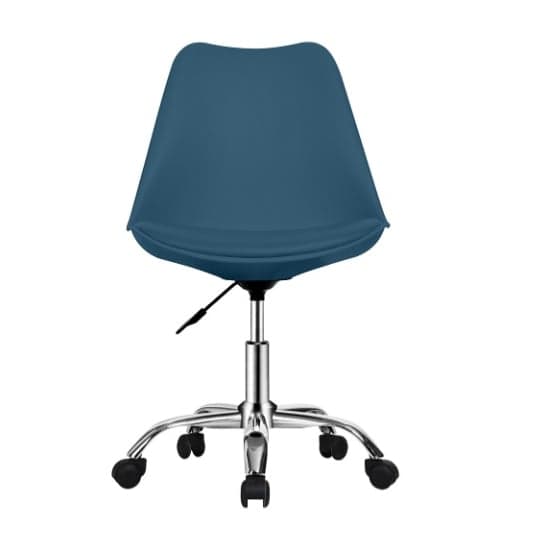 Regis Moulded Swivel Home And Office Chair In Blue_2