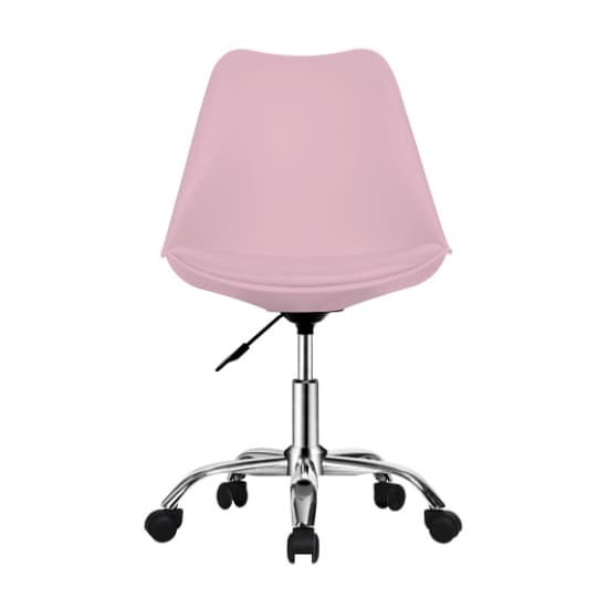 Regis Moulded Swivel Home And Office Chair In Pink_2