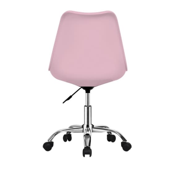 Regis Moulded Swivel Home And Office Chair In Pink_3