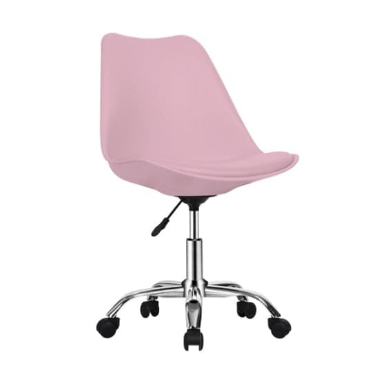 Regis Moulded Swivel Home And Office Chair In Pink_1