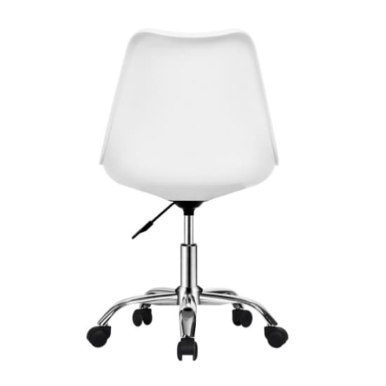 Regis Moulded Swivel Home And Office Chair In White_3