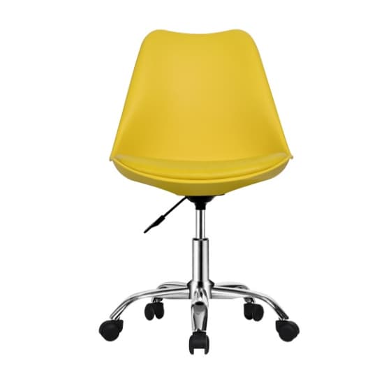 Regis Moulded Swivel Home And Office Chair In Yellow_2