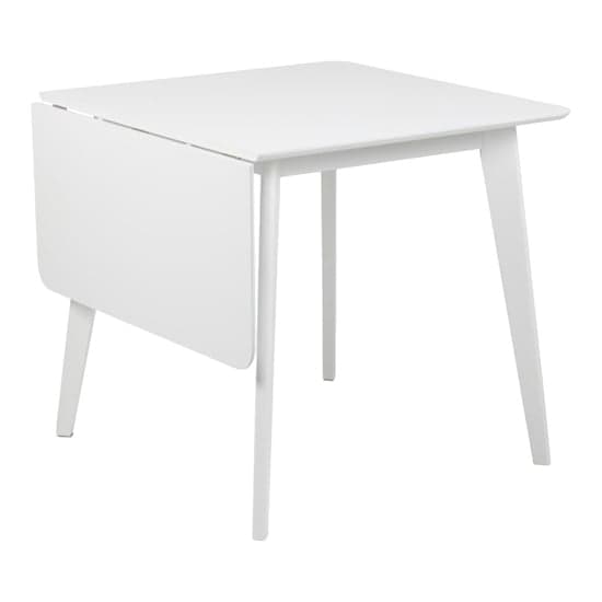Reims Extending Wooden Dining Table In White_2