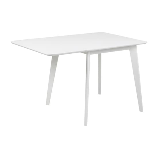 Reims Extending Wooden Dining Table In White_4