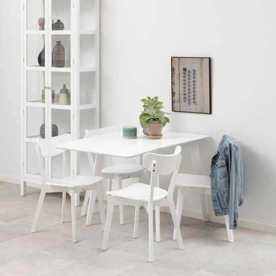 Reims Extending Wooden Dining Table In White_7