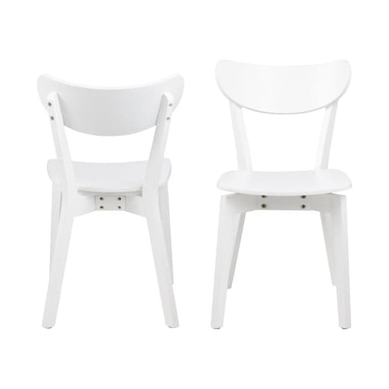Reims White Rubberwood Dining Chairs In Pair_2