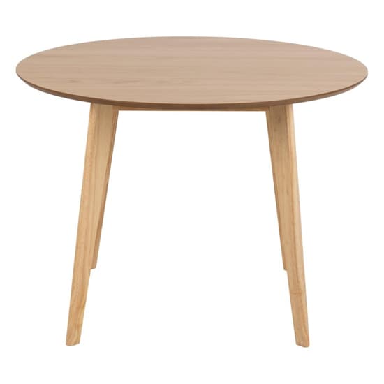 Reims Wooden Dining Table Round In Oak With Oak Legs_2