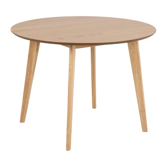 Reims Wooden Dining Table Round In Oak With Oak Legs_1