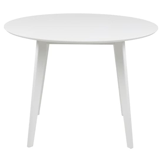 Reims Wooden Dining Table Round In White With White Legs_2