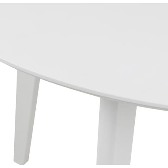Reims Wooden Dining Table Round In White With White Legs_3