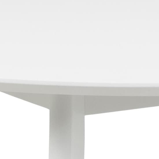 Reims Wooden Dining Table Round In White With White Legs_4