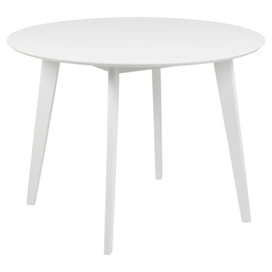 Reims Wooden Dining Table Round In White With White Legs_1