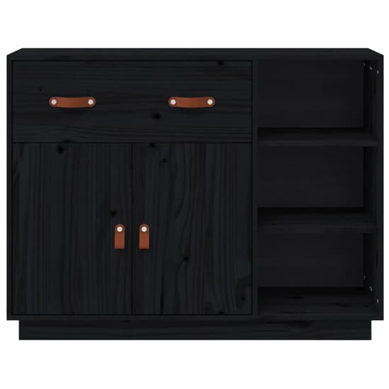 Reinier Pinewood Sideboard With 2 Doors 1 Drawer In Black_4