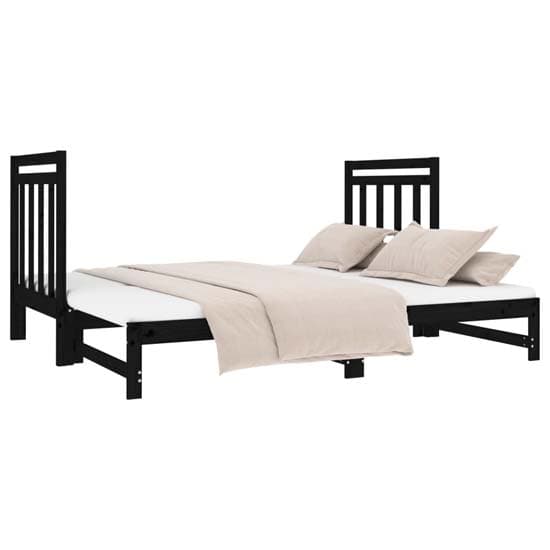 Reiti Solid PIne Wood Pull-Out Day Bed In Black_4