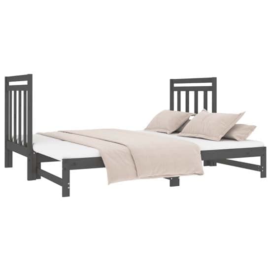 Reiti Solid PIne Wood Pull-Out Day Bed In Grey_4