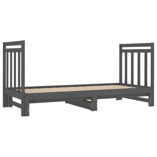 Reiti Solid PIne Wood Pull-Out Day Bed In Grey_5