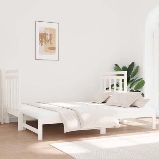 Reiti Solid PIne Wood Pull-Out Day Bed In White_2