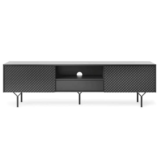 Reno Wooden TV Stand With 2 Flap Doors In Graphite_2