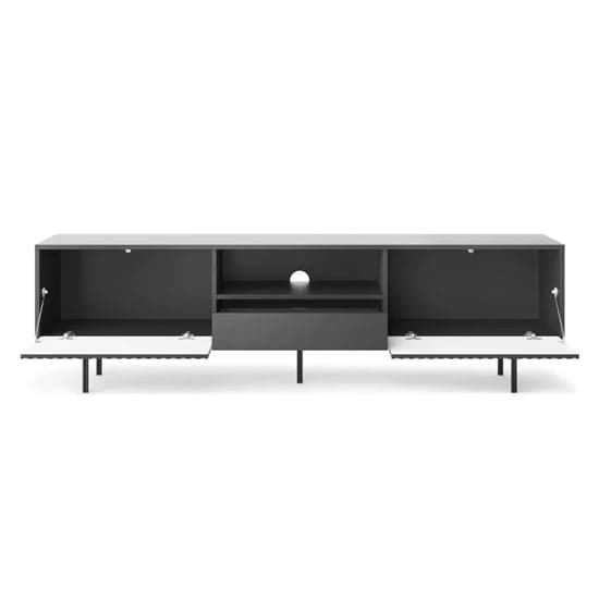 Reno Wooden TV Stand With 2 Flap Doors In Graphite_3