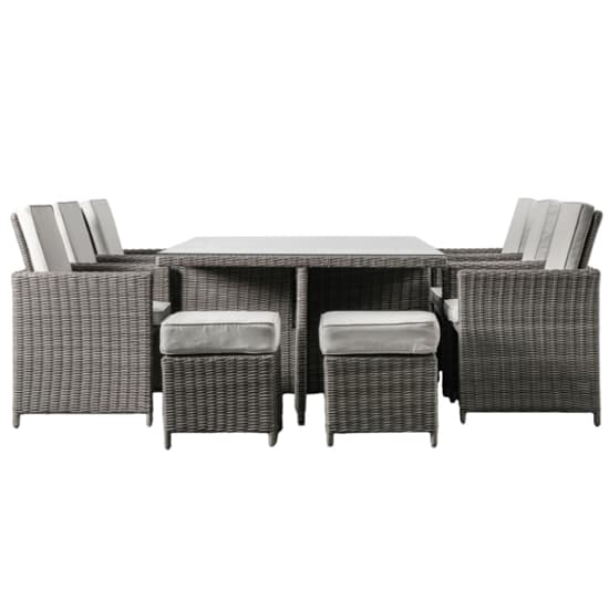 Renx Outdoor 10 Seater Cube Dining Set In Grey Weave Rattan_3