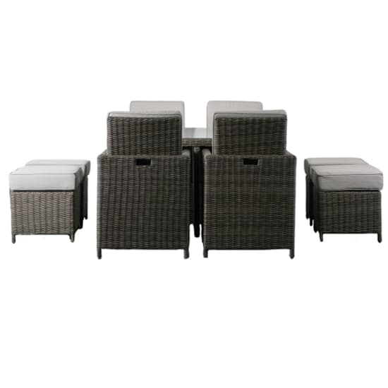 Renx Outdoor 8 Seater Cube Dining Set In Grey Weave Rattan_3