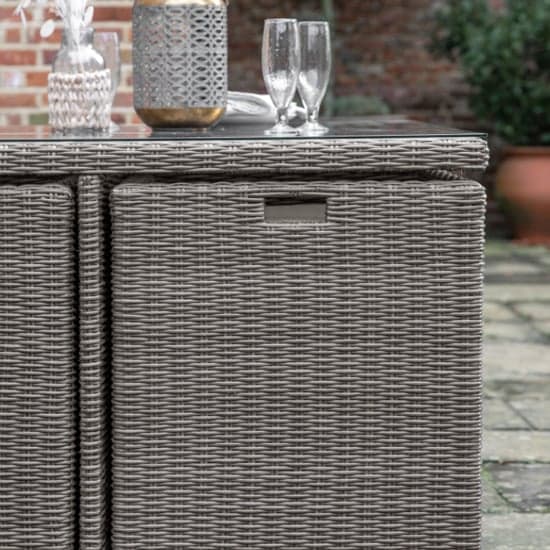 Renx Outdoor 8 Seater Cube Dining Set In Natural Weave Rattan_2