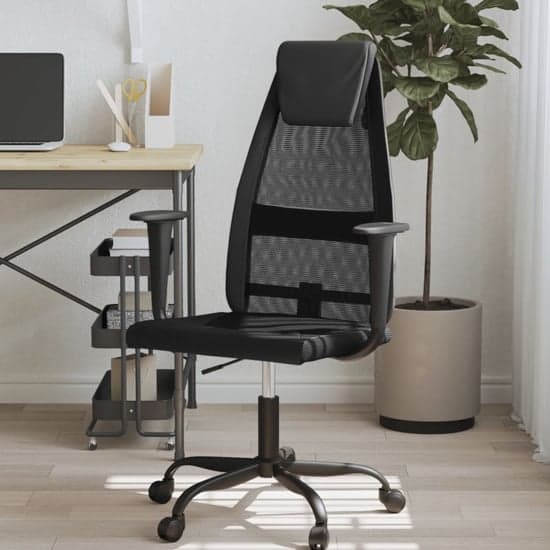 Repton Mesh Fabric Home And Office Chair In Black_1