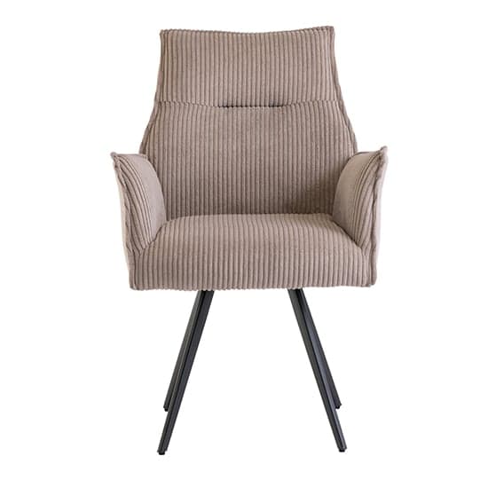Reston Fabric Mix Dining Armchair In Oyster Corduroy_2