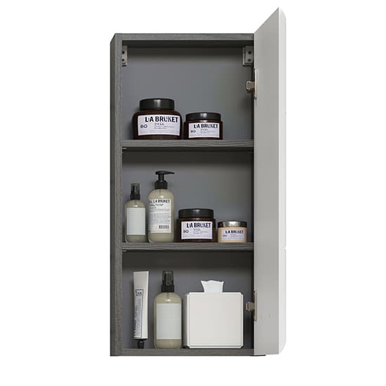 Reus Large Wall Hung Gloss Storage Cabinet In Smokey Silver_5