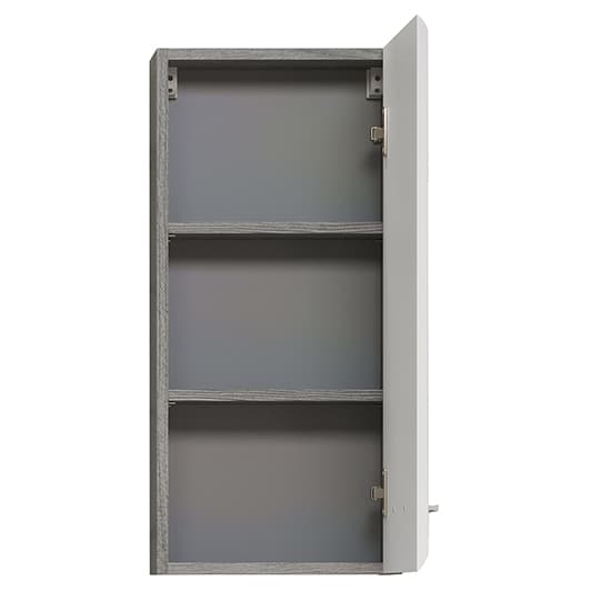 Reus Large Wall Hung Gloss Storage Cabinet In Smokey Silver_6