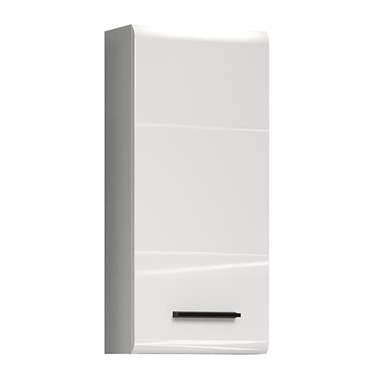 Reus Large Wall Hung High Gloss Storage Cabinet In White_4