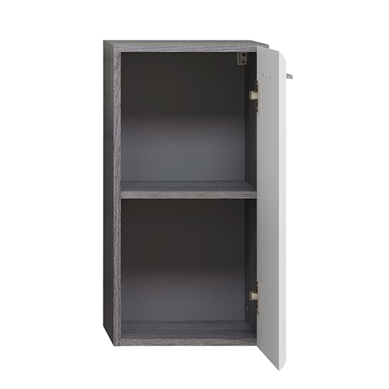 Reus Small Wall Hung Gloss Storage Cabinet In Smokey Silver_6