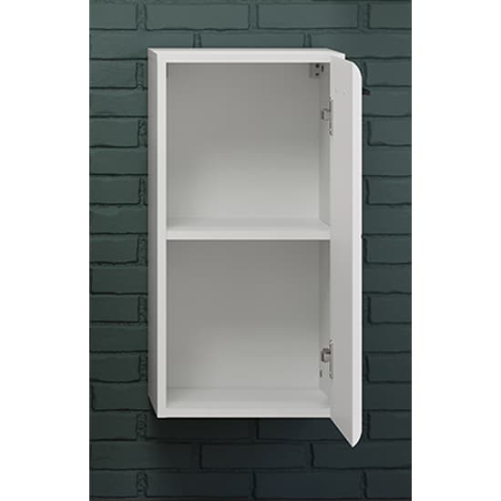 Reus Small Wall Hung High Gloss Storage Cabinet In White_3