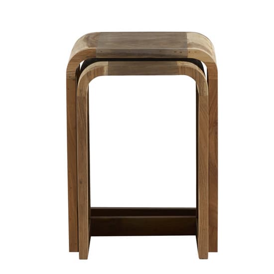 Reverso Wooden Nest Of 2 Tables In Two Tone Oak Furniture in Fashion