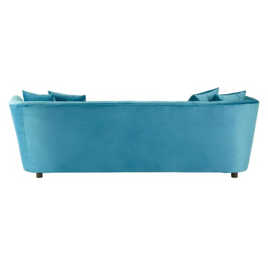 Revive Upholstered Velvet 3 Seater Sofa In Blue_4