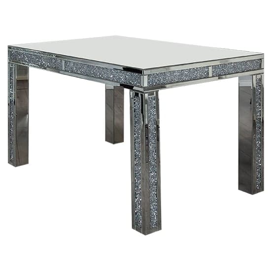 Reyn Large Crushed Glass Dining Table In Mirrored_1