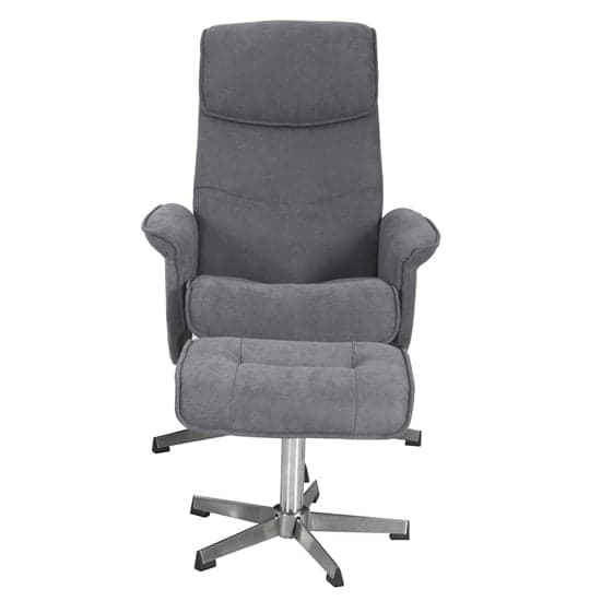 Reyna Recliner Chair With Footstool In Grey_2