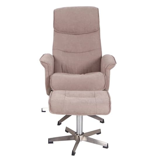 Reyna Recliner Chair With Footstool In Sand_3
