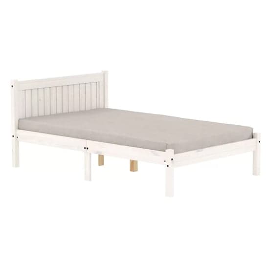 Ria Wooden Double Bed In White_2